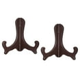 thumbnail image 1 of Uxcell 6" Easel Plate Holder, Plastic Folding Display Stand Brown for Decorative Picture Frame, 2 Pack, 1 of 6