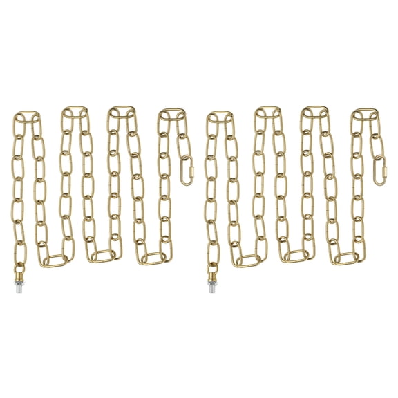 Uxcell 6 Ft Light Fixture Chain, 2 Set Lighting Chain with Quick Link Connectors Up to 110 lbs Bronze