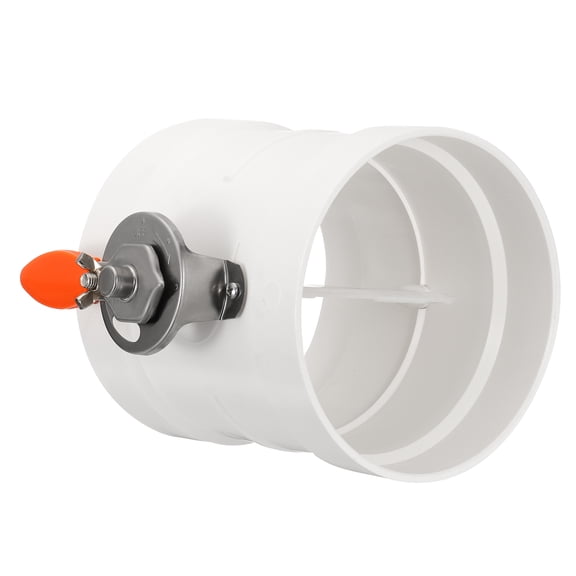Uxcell 6" HVAC Duct Manual Volume Damper, Adjustment Airflow Backdraft Damper, White