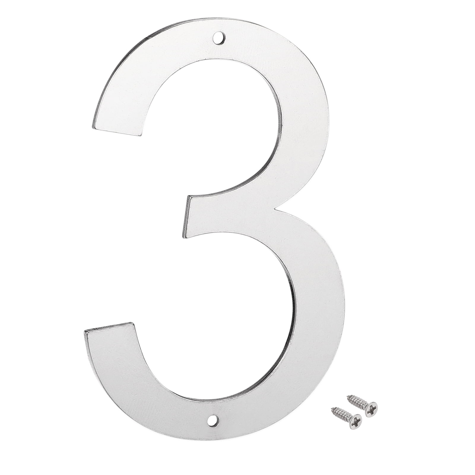 6 Inch Silver Stainless Steel Floating House Number