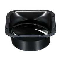 Uxcell 6 Inch ABS Square Duct Connector Flange Air Ventilation Duct with Valve Black