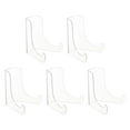 thumbnail image 1 of Uxcell 6 Inch Acrylic Plate Display Stand, 5 Pack Large Clear Easel Plate Holder Picture Stands for Display Frames Card Picture CD Book Challenge Coin(Square Tripod), 1 of 6