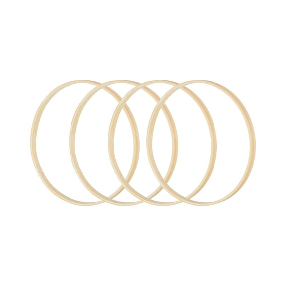 Uxcell 6 Inch Bamboo Macrame Floral Hoop Craft Rings for DIY Dream Catcher Wreath Decor 10Pcs