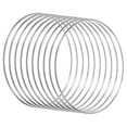 thumbnail image 1 of Uxcell 10pcs Dream Catcher Rings, Metal Macrame Wreath Floral Hoop Silver Tone 6 in, 1 of 6