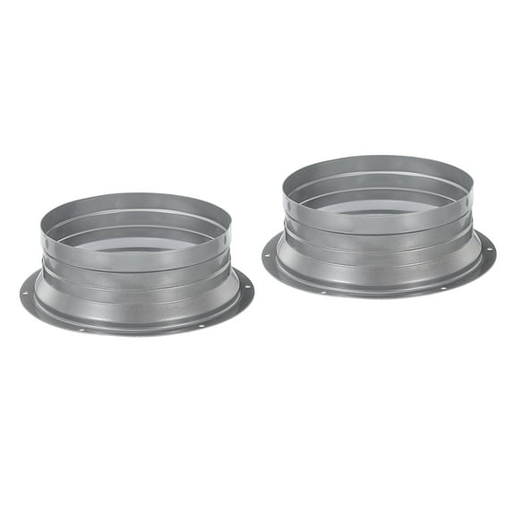 Uxcell 6 Inch Duct Connector Flange Metal Fitting Straight Pipe Flange Round Ventilation Duct 2 Pack