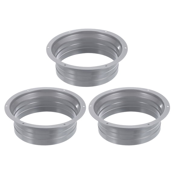 Uxcell 6 Inch Duct Connector Flange Straight Pipe Flange Round Ventilation Duct, 3 Pcs