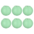 thumbnail image 1 of Uxcell 6 Inch Folding Hanging Wedding Home Party Paper Lanterns Light Green 6 Pack, 1 of 7