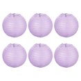 thumbnail image 1 of Uxcell 6 Inch Folding Hanging Wedding Home Party Paper Lanterns Light Purple 6 Pack, 1 of 7