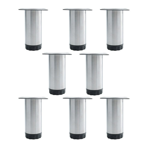 Uxcell 6 Inch Furniture Legs Stainless Steel Feet Sofa Table Cabinet Shelves Leg Replacement Adjustable Height 8pcs
