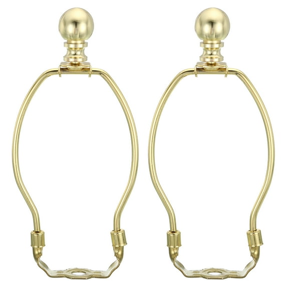 Uxcell 6 Inch Lamp Harp Kit with Finial Lamp Shade Holder Gold Tone 2 Set
