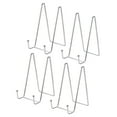thumbnail image 1 of Uxcell 6 Inch Plate Stands for Display, Iron Easel Holder Silver Tone for Picture Frame 4 Pack, 1 of 5
