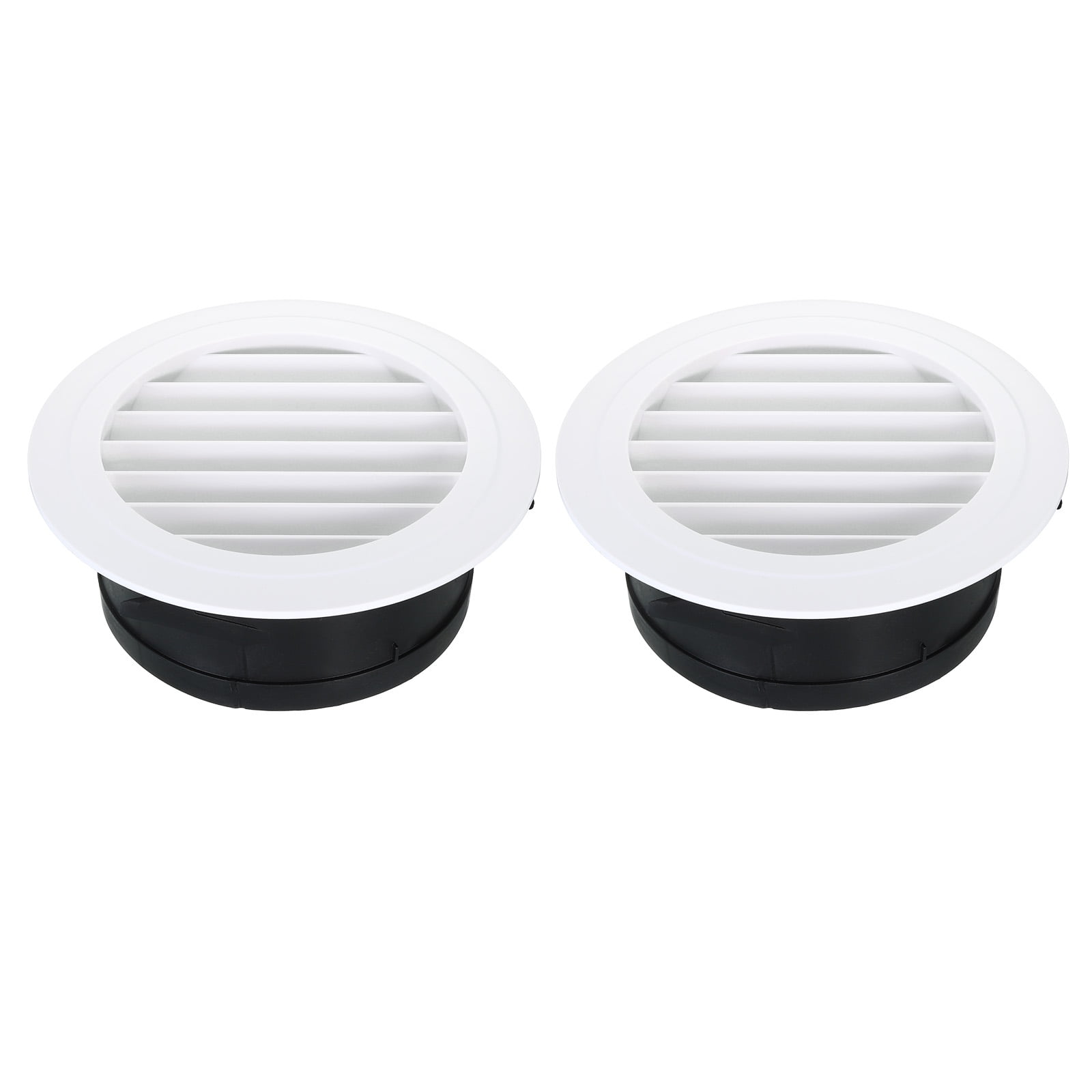 Uxcell 6 Inch Round Air Vent 2pcs Ceiling Diffuser Grill Cover ABS Louver Soffit Vent with Screen White