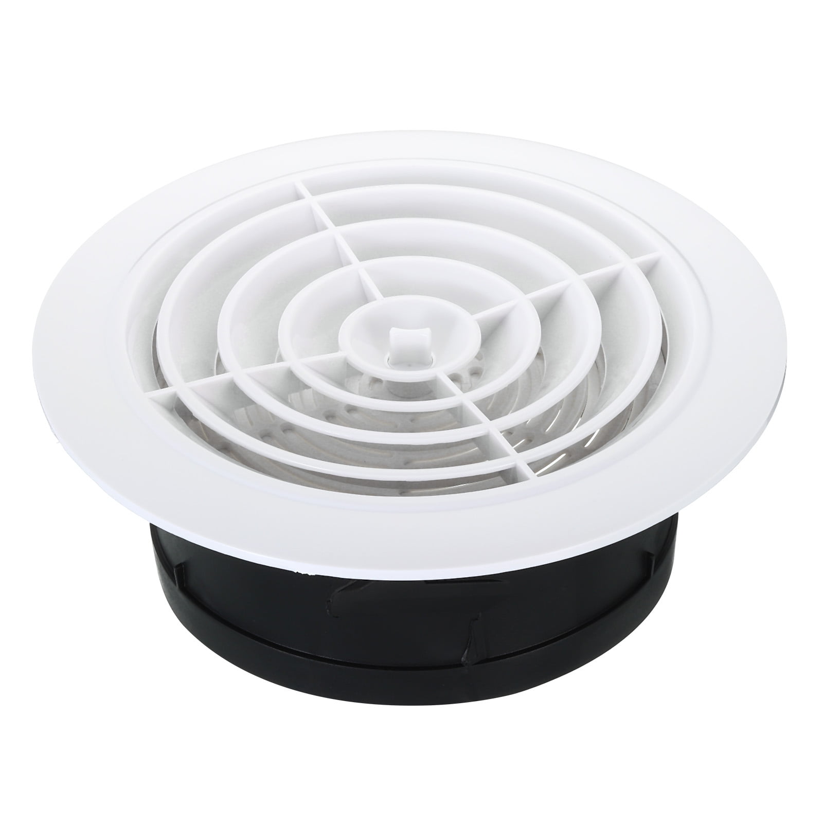 Uxcell 6 Inch Round Air Vent, Adjustable Ceiling Diffuser Grill Cover ABS Louver Soffit Vent with Screen Rotate Type