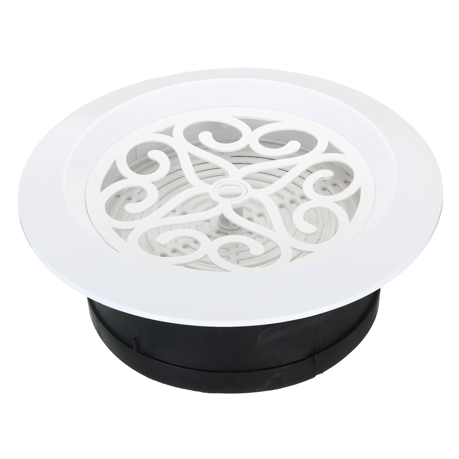 Uxcell 6 Inch Round Air Vent, Adjustable Ceiling Diffuser Grill Cover ABS Louver Soffit Vent with Screen White