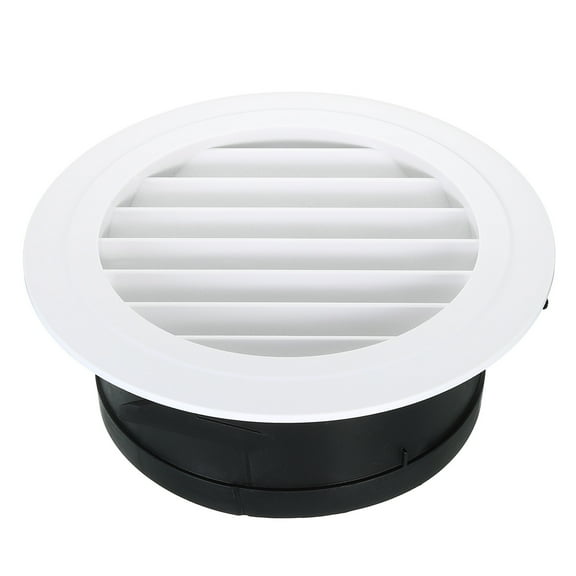 Uxcell 6 Inch Round Air Vent, Ceiling Diffuser Grill Cover ABS Louver Soffit Vent with Screen White
