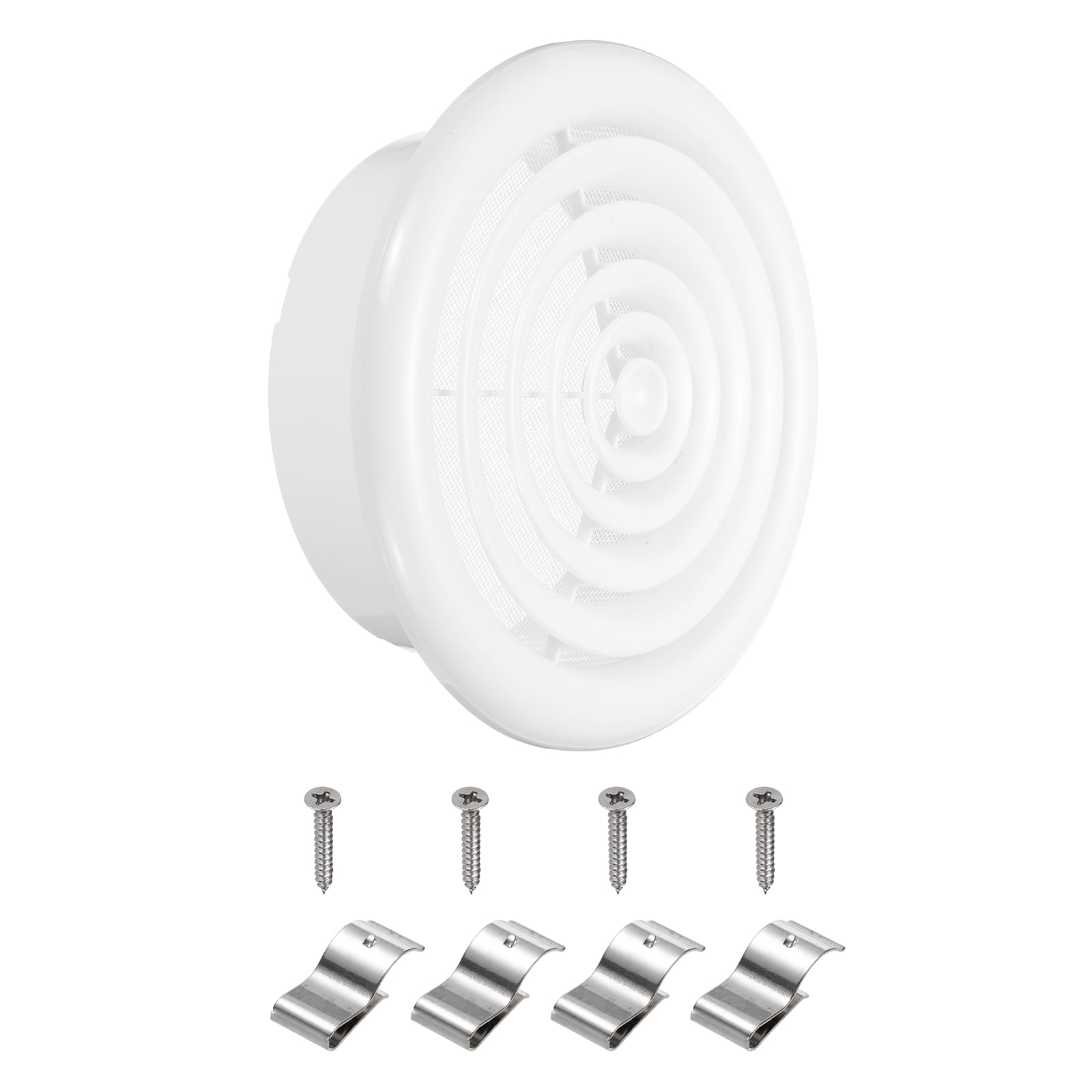 Uxcell 6 Inch Round Air Vent Cover, ABS Louver Air Diffuser Ceiling Vent Covers, White