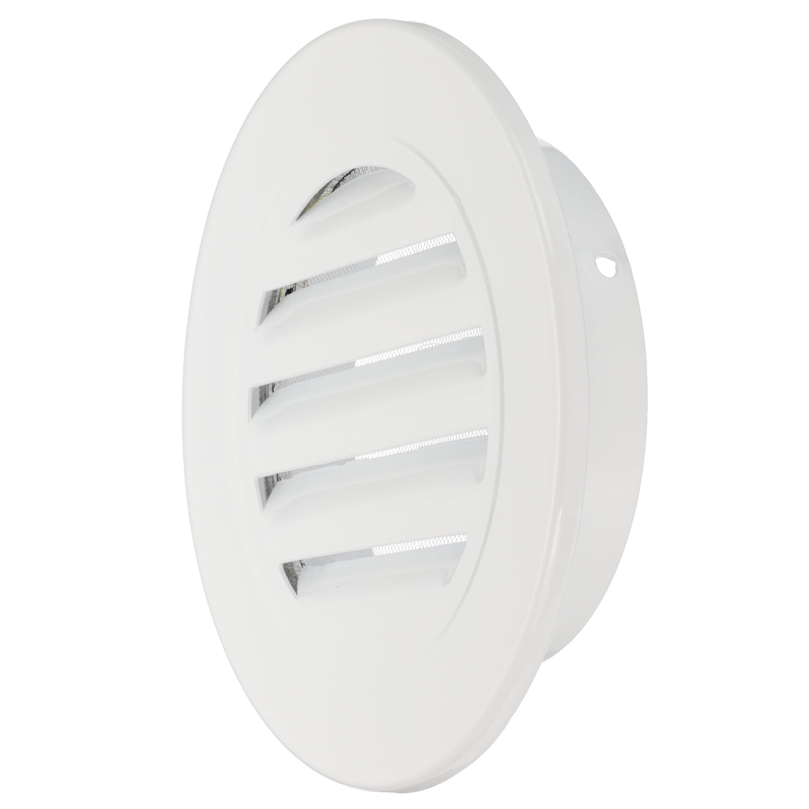 Round Soffit Vent, Aluminum Alloy Wall Vent Grille Cover for Exhaust White 6 Inch