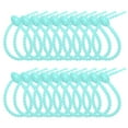 thumbnail image 1 of Uxcell 6 Inch Silicone Cable Ties, 20pcs Rubber Reusable Twist Zip Ties Organizer for Home Office Kitchen Food bags Wires Adjustable Bag Clip, Water Blue, 1 of 6