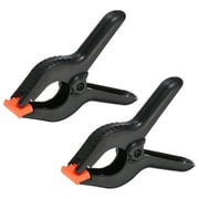 Uxcell 6 Inch Spring Clamps, 2 Pack Plastic Flexible Anti Slip Strong Clip, Black
