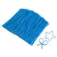 thumbnail image 1 of Uxcell 6 Inch Twist Ties, Metallic Twist Ties, Reusable Plastic Coated Twist Ties for Bakery, Candy Bags, Coffee Bags, Goodie Bags, 1200 Pack, Blue, 1 of 6