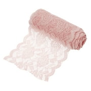 Uxcell 6 Inch Wide 11 Yard Lace Ribbon Floral Pattern Pink Lace Trim Ribbon for Sewing Making, and DIY Crafts