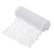 Uxcell Lace Ribbon Floral Pattern Embroidered Lace Ribbon for Sewing Making, and DIY Crafts, Gift Wrapping Wedding Decor White