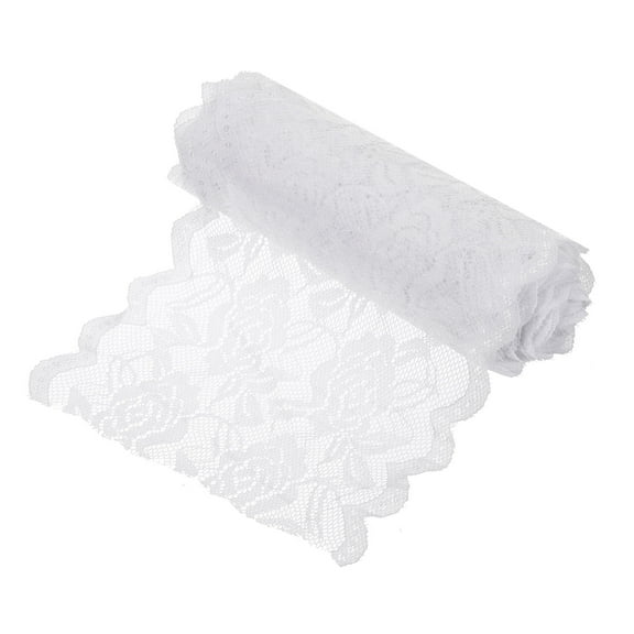 Uxcell Lace Ribbon Floral Pattern Embroidered Lace Ribbon for Sewing Making, and DIY Crafts, Gift Wrapping Wedding Decor White