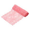 thumbnail image 1 of Uxcell 5.9 inch Wide Polyester Floral Pattern Lace Trim Ribbon for Sewing Making Pink Red 3 Yard, 1 of 7