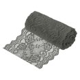 thumbnail image 1 of Uxcell 5.9 inch Wide Polyester Floral Pattern Lace Trim Ribbon for Sewing Making Dark Gray 5 Yard, 1 of 7