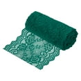 thumbnail image 1 of Uxcell 5.9 inch Wide Polyester Floral Pattern Lace Trim Ribbon for Sewing Making Dark Green 5 Yard, 1 of 7