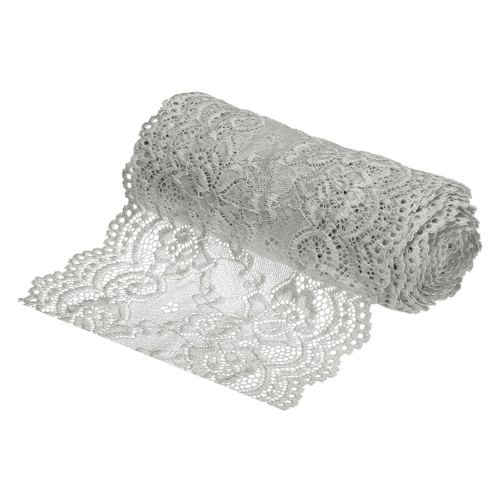Uxcell 5.9 inch Wide Polyester Floral Pattern Lace Trim Ribbon for ...