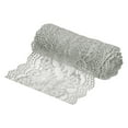 thumbnail image 1 of Uxcell 5.9 inch Wide Polyester Floral Pattern Lace Trim Ribbon for Sewing Making Light Gray 5 Yard, 1 of 7