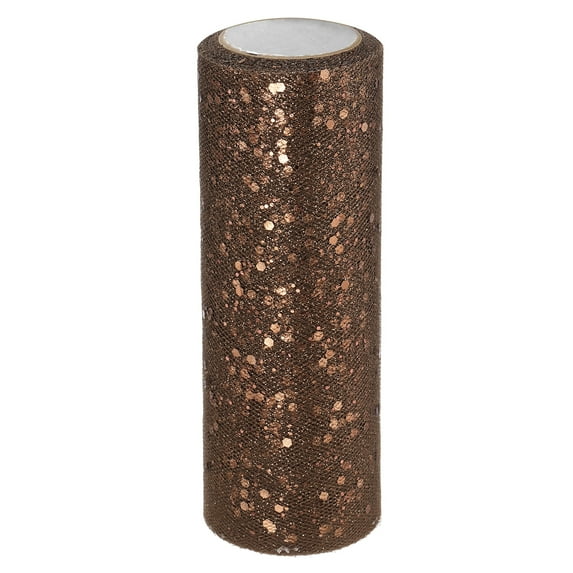 Uxcell Tulle Fabric Rolls, Fabric Spool Tulle Sparkling Ribbon Netting Sequin for DIY Tutu Skirts Crafts Wedding Coffee
