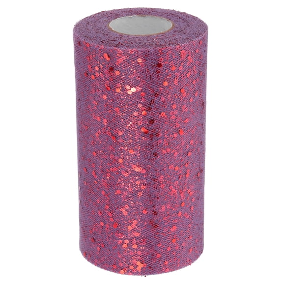 Uxcell 6 Inch by 50 Yards Tulle Fabric Rolls for DIY Tutu Skirts Crafts Wedding Party, Violet
