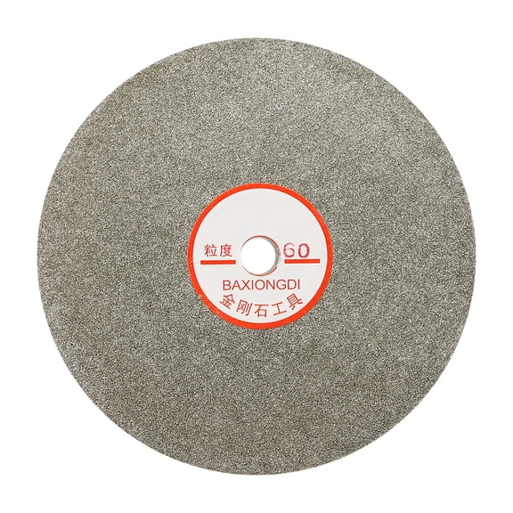 Uxcell 6 Inch x 1/2" Arbor Diamond Flat Lap Disc, 60 Grit Diamond Grinding Disc for Grinder Machine - Lapping Polishing Disc for Sanding Glass Stone Ceramics