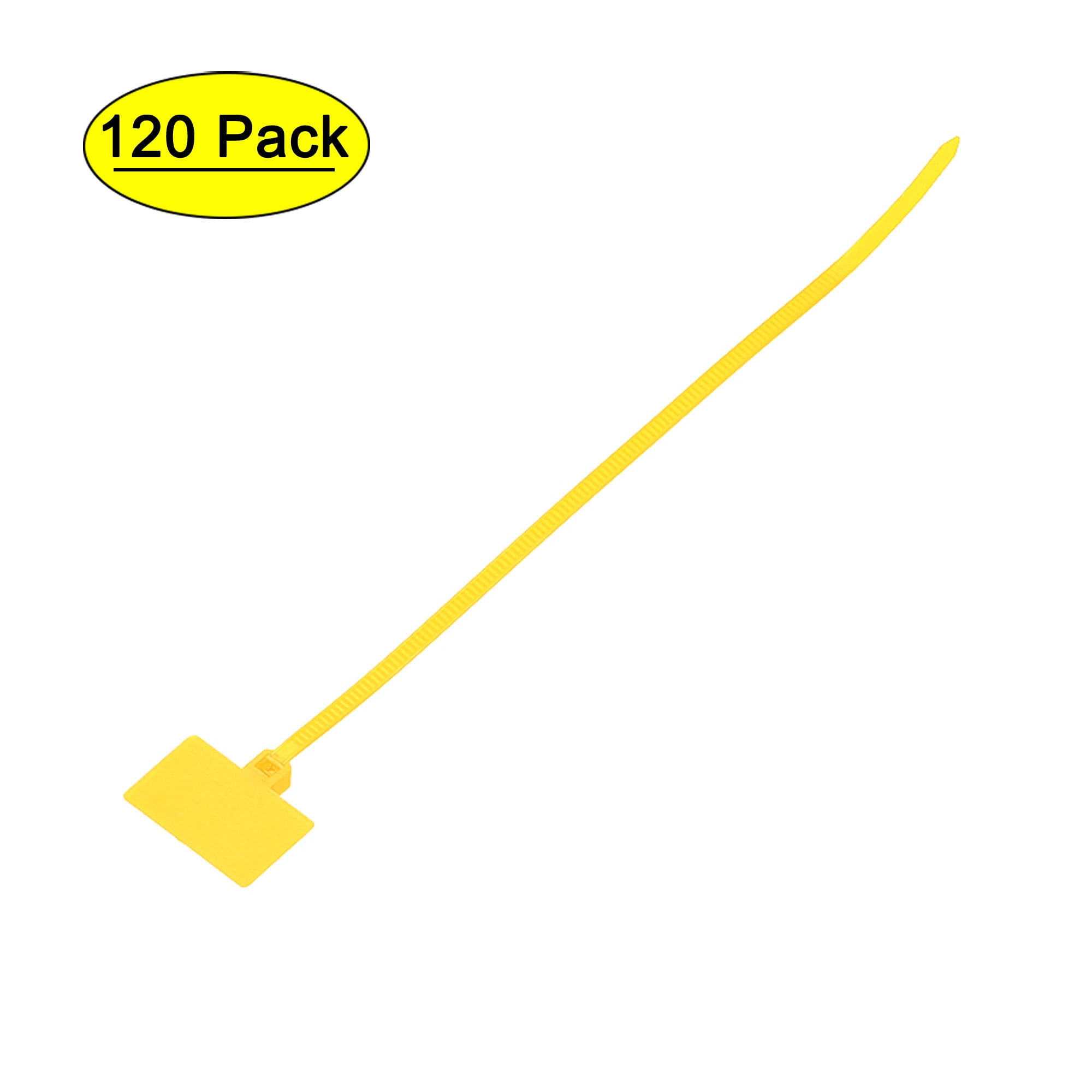 Uxcell 6 Inches Cable Zip Ties Label Tag Mark Self-Locking Nylon