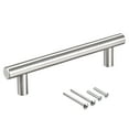 thumbnail image 1 of Uxcell 6" Length 3.8" Hole Center Stainless Steel T Bar Pull Handle 12mm Diameter 5 Pack, 1 of 6