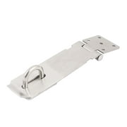 Uxcell 6" Long Door Cupboard Cabinet Clasp Gate Lock Padlock Latch Hasp Staple Metal Silver Tone  1pack