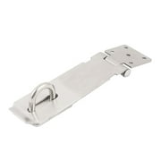 Uxcell 6" Long Door Cupboard Furniture Clasp Gate Lock Padlock Latch Hasp Staple Metal Silver 1Pcs