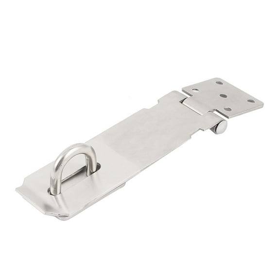 Uxcell 6" Long Door Cupboard Furniture Clasp Gate Lock Padlock Latch Hasp Staple Metal Silver 1Pcs