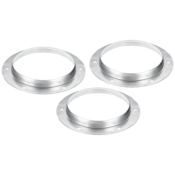 Uxcell 6" Metal Duct Connector Flange Straight Pipe Exhaust Flange Duct Mounting Plate 3 Pack
