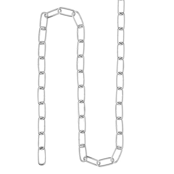 Uxcell 6 Meter 1.2mm Thick 17Lbs Load Load 304 Stainless Steel Zinc Plated Proof Coil Chain