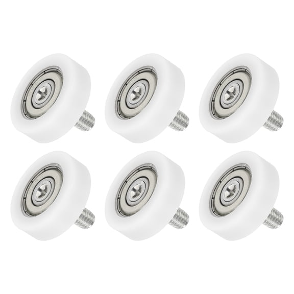 Uxcell 6 PCS Drawer Rollers 4x26mm Nylon Bearing Roller Drawer Pulley Wheels White