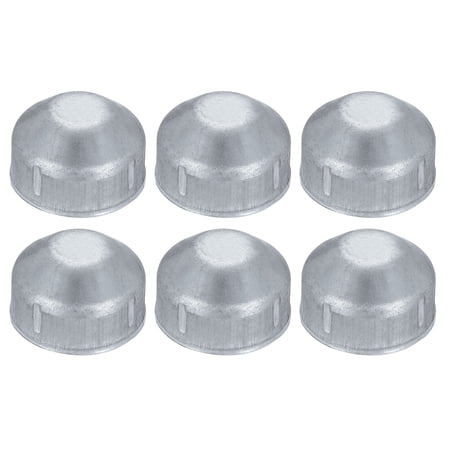 Uxcell 6 Pack 1-1/4" Chain Link Fence Post Cap, Dome External Post Caps Galvanized Round End Cap Fit 1-1/4" OD Pipe for Outdoor Chain Link Fence Parts