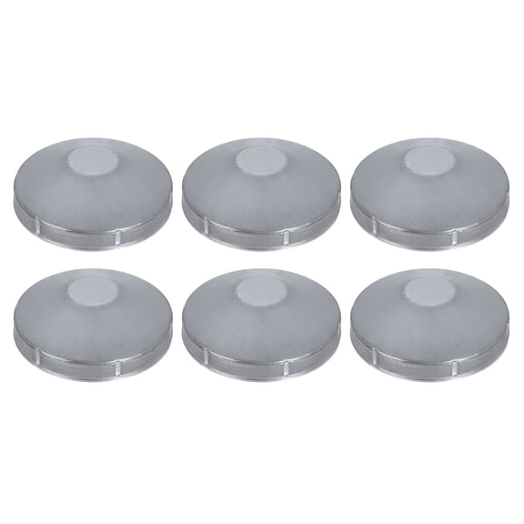 Uxcell 6 Pack 4-1/2" Chain Link Fence Post Cap, Dome External Post Caps Galvanized Round End Cap Fit 4-1/2" OD Pipe for Outdoor Chain Link Fence Parts