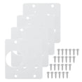 thumbnail image 1 of Uxcell 6 Pack 85x80mm / 3.35"x3.15" Stainless Steel Cabinet Hinges Repair Plate, White, 1 of 6