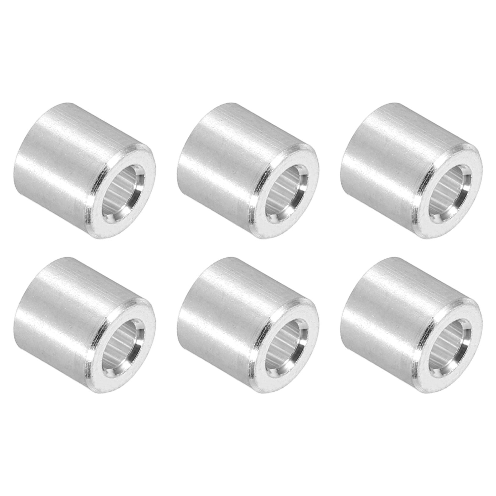 M6 / OD 10mm Aluminum Round Threaded Sleeve Standoff Spacers Long Nuts