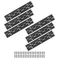thumbnail image 1 of Uxcell 6-Pack Black Continuous & Piano Hinges, 6x1.2x0.04" 304 Stainless Steel with Screws for Cabinets Door, 1 of 6