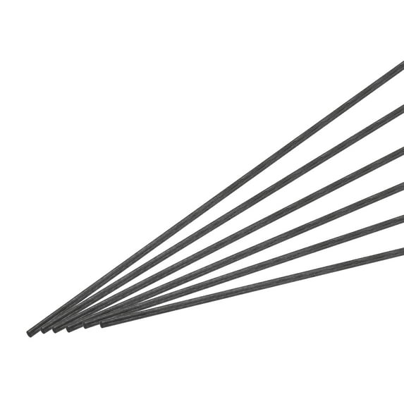 Uxcell 6 Pack Carbon Fiber Rod 1.5mm x 150mm for RC Plane DIY Tool Wing Tube Quadcopter Arm