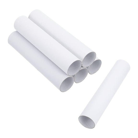 Uxcell 6 Pack Cardboard Tubes,Toilet Paper Rolls Corrugated Roll,7.87x1.58",White